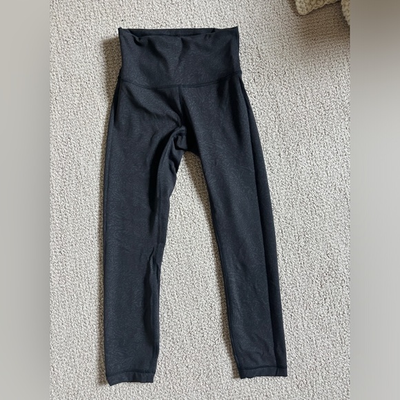 Lululemon Wunder Train High-Rise Crop 23" Crunch Black Size 4 - Picture 3 of 7